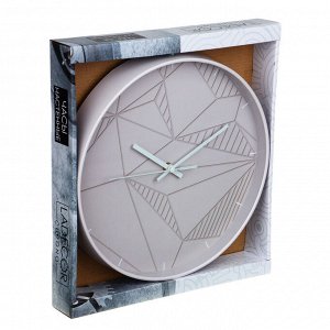 LADECOR CHRONO Часы настенные круглые, пластик, 30х30х4 см
