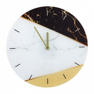 LADECOR CHRONO Часы настенные круглые, 30 см, стекло, арт.22-1