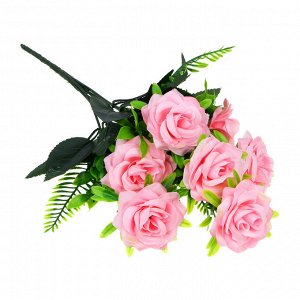 Букет искусственных цветов, пластик, в виде роз, 7 цветков, 3 цвета, арт 02