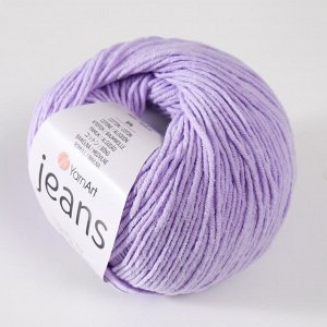 Пряжа для вязания спицами, крючком YarnArt, Jeans, 55% хлопок, 45% акрил, 160 м/50 г, (89 астра)