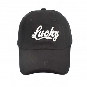 Кепка унисекс, надпись "Lucky", цвет черный