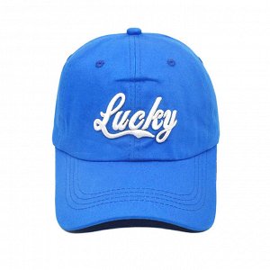 Кепка унисекс, надпись "Lucky", цвет синий