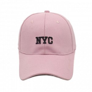 Кепка унисекс, надпись "NYC", цвет розовый