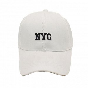 Кепка унисекс, надпись "NYC", цвет белый