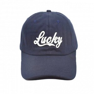 Кепка унисекс, надпись "Lucky", цвет темно-синий
