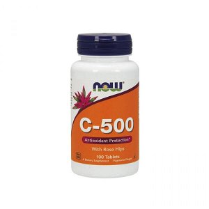 Витамины отдельные NOW Vitamin C-500 100 tab
