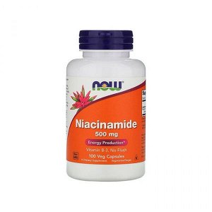 Витамины отдельные NOW Niacinamide (B3) 500mg 100 veg caps