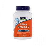 Омега - 3, Жирные кислоты NOW Ultra Omega 3 90 softogel