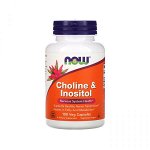 Витамины отдельные NOW Choline&amp;Inositol (B8) 250mg&amp;250mg 100 veg caps