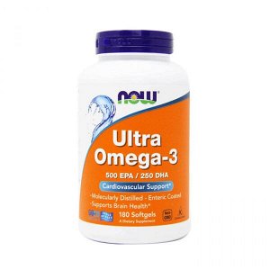 Омега - 3, Жирные кислоты NOW Ultra Omega 3 180 softogel