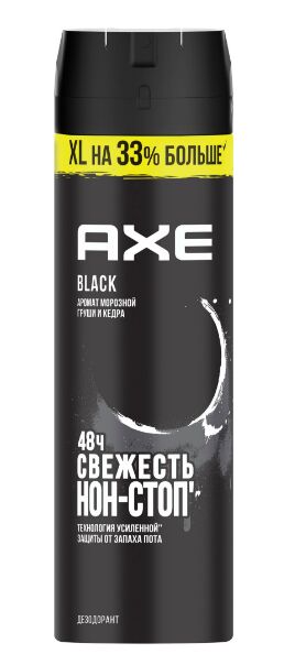 Дезодорант-спрей мужской Axe BLACK Морозная груша и Кедр, 200 мл
