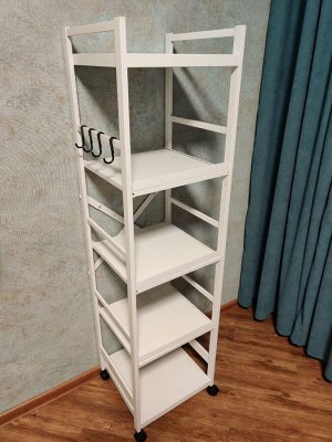 Toveon Стеллаж металлический 5 полок (3 выдвижные) 40 см 150х40.5х38 см АКС-1540