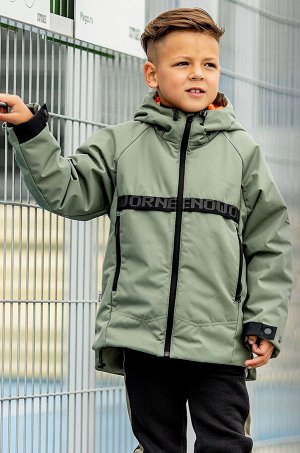 Демисезонная удлиненная куртка-парка для мальчика из мембраны