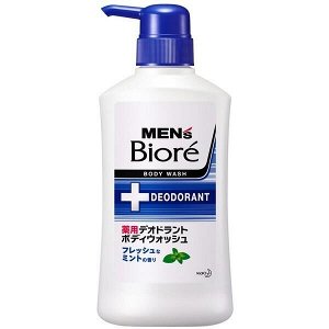 Мыло жидкое для мужского тела KAO Men's Biore Medicated Fresh Mint с мятным ароматом, бут 440мл, 1/9