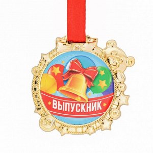 СИМА-ЛЕНД Медаль на ленте «Выпускник», размер 7 х 6,7 см