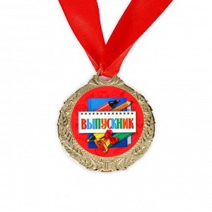 Медаль на ленте «Выпускник», d = 4 см