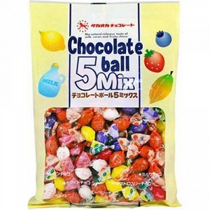 Конфеты шоколадные шарики 5 микс, пакет 155г, TM Takaoka