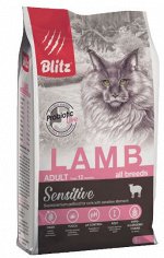 Blitz Sensitive сухой корм для кошек Ягненок 2кг