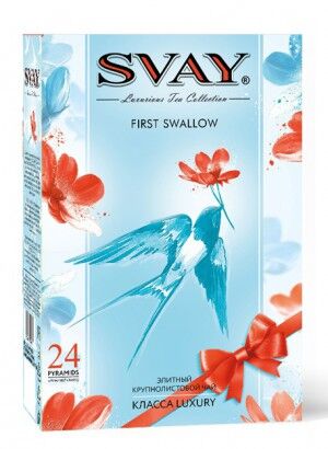 Svay  FIRST SWALLOW 24 пирамидки (чай черный, зеленый пакетированный)