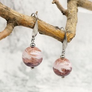 Серьги из муранского стекла  LS3345/розовый