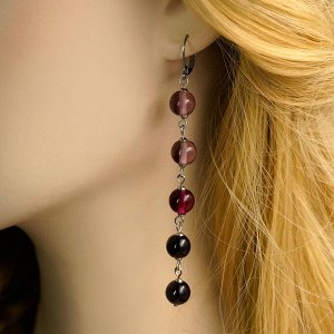 Серьги из муранского стекла  LS3247/фиолетовый