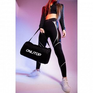 Сумка спортивная Onlitop на молнии, наружный карман, чёрная