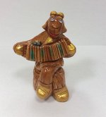 Козел с баяном 7,5см, гипс прессованный с камнем
