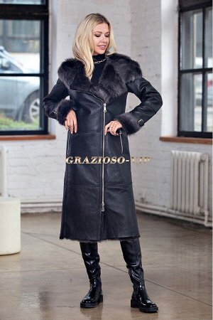 Длинная дубленка на тоскане. Хит сезона!