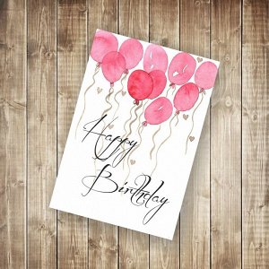 Лаванда декор Карточка-открытка mini &quot;Happy Birthday&quot;
