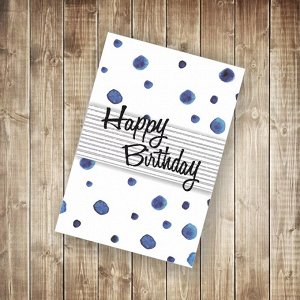 Карточка-открытка mini "Happy Birthday"
