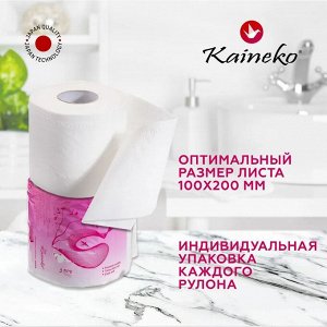 ТУАЛЕТНАЯ БУМАГА КАЙНЕКО ВЕСЕННИЕ ЦВЕТЫ 3-х сл. 40 м., (спайка 10 рулонов)