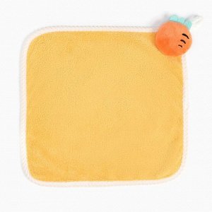 Полотенце Доляна "Морковка" цвет жёлтый, 30х30 см, 100% пэ, микрофибра
