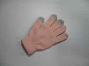 Сенсорные перчатки нежно-розовые р.16-20