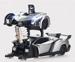 Автомобиль-трансформер р/у + USB кабель цв.серый
