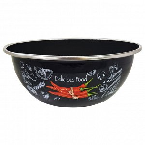 Миска эмаль 2,5л нерж/об Chilli TM Appetite