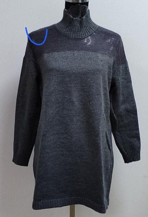ZARA / ТРИКОТАЖНОЕ ПЛАТЬЕ С ДЕТАЛЬЮ ИЗ ПОЛУПРОЗРАЧНОЙ ТКАНИ арт. 9598220 802, серый