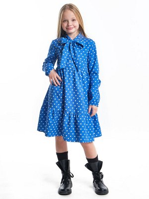 Платье (128-146см) UD 7014-6(3) т.голуб горох