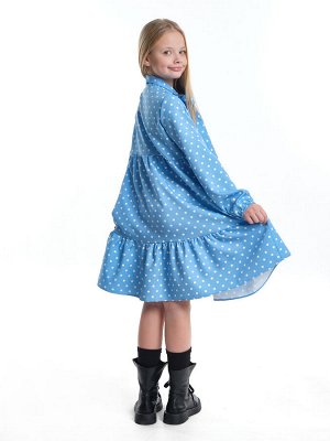 Платье (128-146см) UD 7014-7(3) св.голубой горох