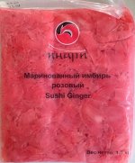 Имбирь маринованный (розовый)  1,5 кг, пл/упак( масса сухого вещества 1 кг)