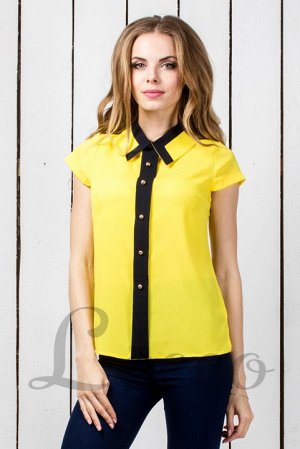 Блузка Материал: креп-шифонДлина : 62 смДлина рукава: 1/4 короткийЦвет: жёлтый