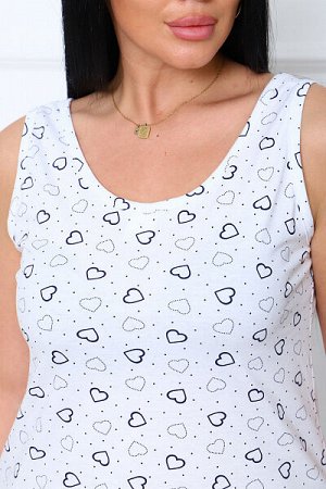 Сорочка женская, сердечки (889-2)