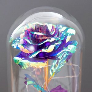 Ночник колба "Цветной цветок" LED от батареек 3хААА 11х11х20 см