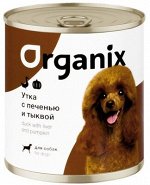 NEW! Консервы Organix для собак Сочная утка с печенью и тыквой. 750 гр. Супер премиум. Россия