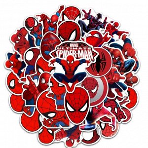 Наклейки на телефон, виниловые стикеры Spider-Man / Человек-Паук, 35шт., 4-8см.