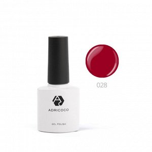 ADRICOCO Цветной гель-лак для ногтей №028, темно-красный, 8 мл