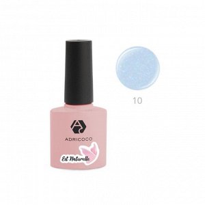 ADRICOCO Гель-лак для ногтей / Est Naturelle №10, камуфлирующий голубой с шиммером, 8 мл