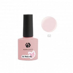 ADRICOCO Гель-лак для ногтей / Est Naturelle №02, камуфлирующий нежно-розовый, 8 мл