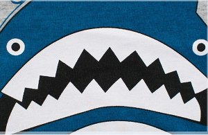 Серая футболка с акулой