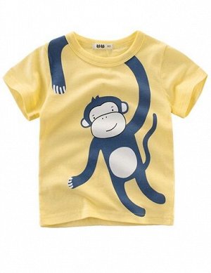 Желтая футболка с обезьяной