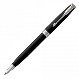 Ручка шариковая PARKER "Sonnet Core Matt Black CT", черный матовый лак, палладий, черная, 1931524